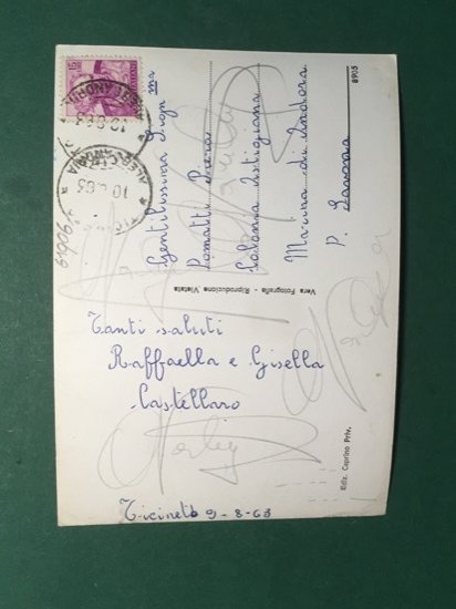 Cartolina Ticeneto - Piazza Martiri della Libertà - 1963