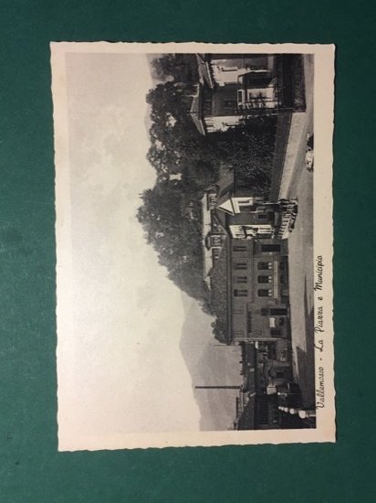Cartolina Vallemosso - La Piazza e Municipio - 1941 ca.