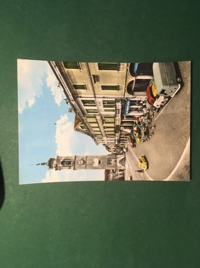 Cartolina Oleggio - Piazza Martiri e Corso Matteoti - 1962