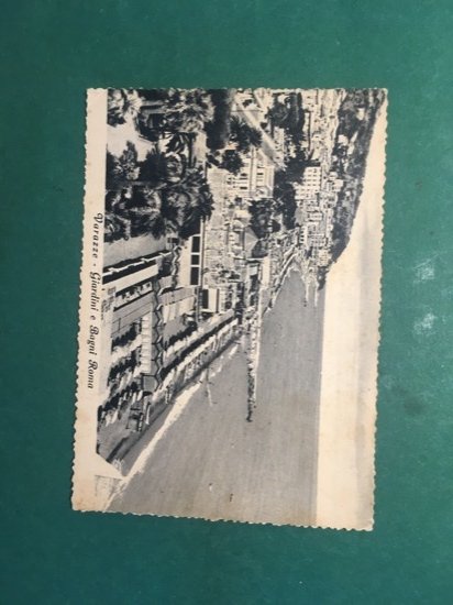 Cartolina Varazze - Giardini e Bagni Roma - 1952
