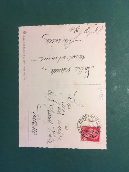 Cartolina Genova - Circonvallazione a Mare Villa Figari - 1934