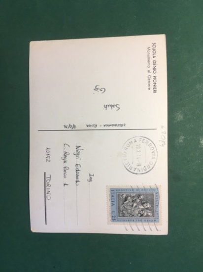 Cartolina Scuola Genio Pionieri - Monumento Al Geniere - 1974