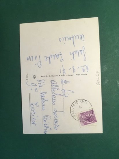 Cartolina Altopiano Di Asiago - Zona Ortigara - Terra sacra …