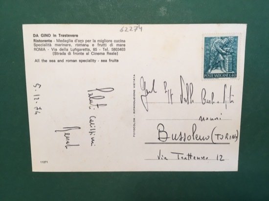 Cartolina da Gino - Ristorante In Trastevere - Roma - …