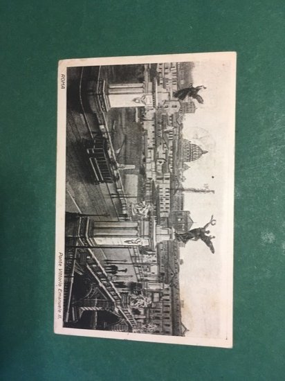 Cartolina Roma - Ponte Vittorio Emanuele II - 1928 ca.