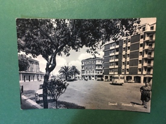 Cartolina Tremoli - Piazzale Stazione - 1960 ca.