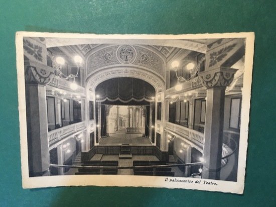 Cartolina Il Palcoscenico del Teatro - Cuneo - 1955