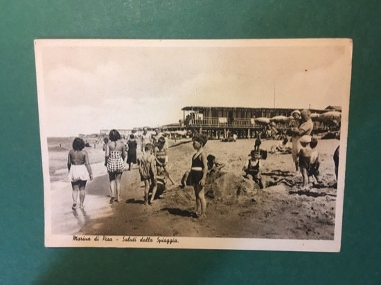 Cartolina Marina Di Pisa - Saluti Dalla Spiaggia - 1943