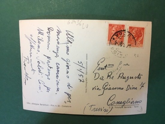 Cartolina Camaiore - Piazza S. Bernardino da Siena - 1957