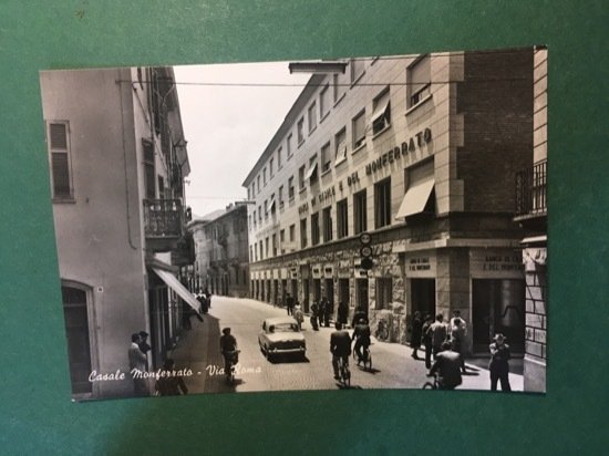 Cartolina Casale Monferrato - Via Roma - 1960 ca.