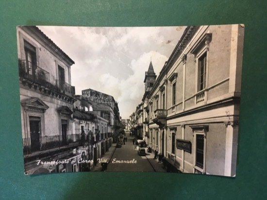 Cartolina Francofonte - Corso Vitt. Emanuele - 1952 | Immagine principale