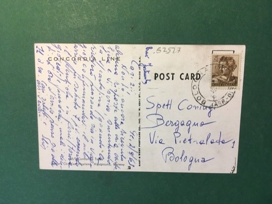 Cartolina Concordia Line - 1966