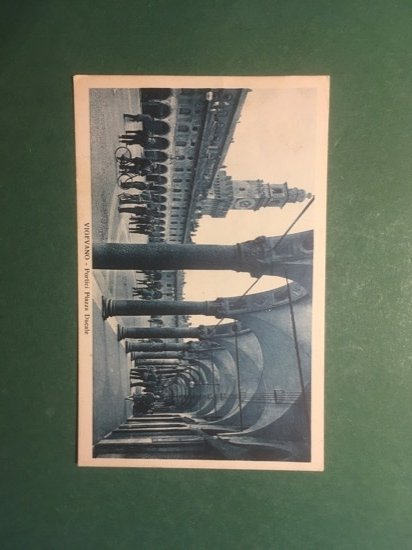 Cartolina Vigevano - Portici Piazza Ducale - 1938