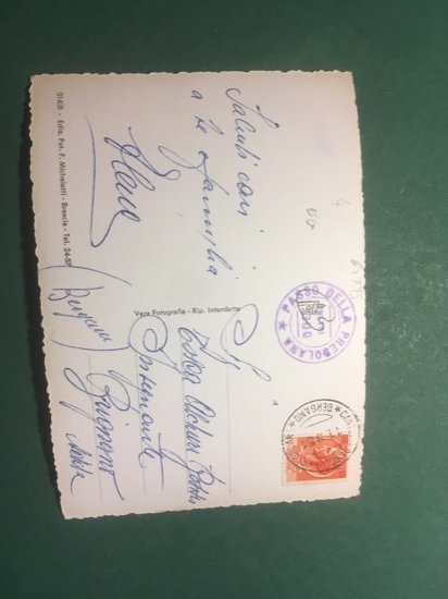 Cartolina Cantoniera della Presolzna - Albergo Grotta - 1954