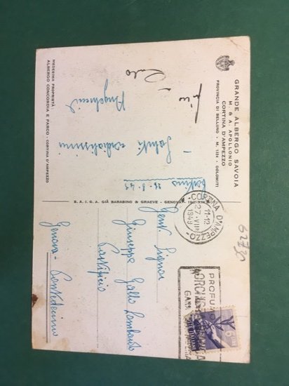 Cartolina Grande Albergo Savoia - Cortina D'Ampezzo - 1949