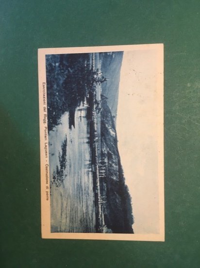 Cartolina Esercitazioni del Regg. Pontieri Lagunari - 1923