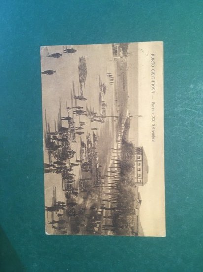 Cartolina Porto Civitanova - Piazza XX Settembre - 1915