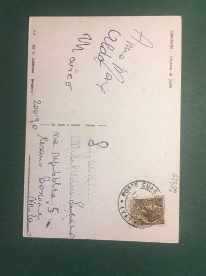 Cartolina Borgnana - Ingresso al Paese - 1957
