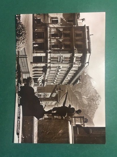 Cartolina Aosta - Corso Vittorio Emanuele - 1951