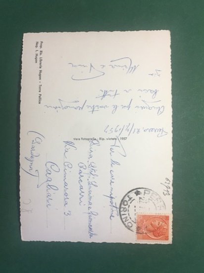 Cartolina Saluti da Perrero - 1961