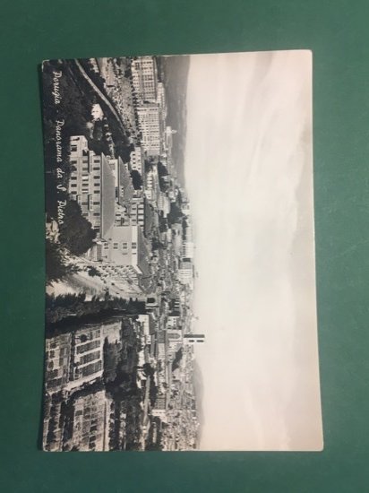 Cartolina Perugia - Panorama da S. Pietro - 1960 ca.