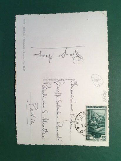 Cartolina Lago D'Idro - L'Albergo S. Antonio - 1952