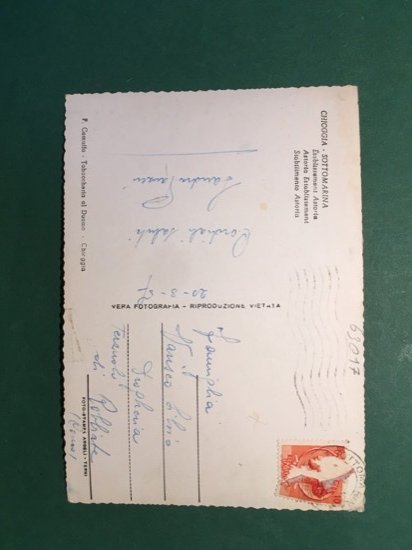 Cartolina Chioggia - Sottomarina - Viale Stabilimento Astoria - 1957