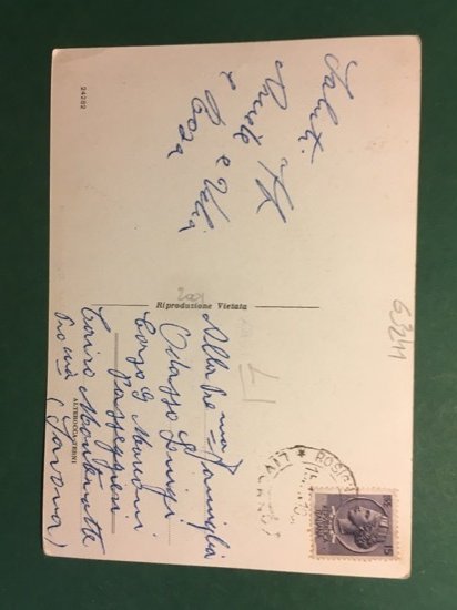 Cartolina Rosignano Solvay - Piazza del Mercato - 1950