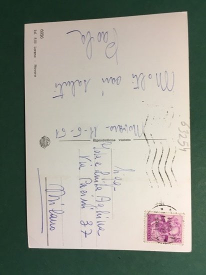 Cartolina Novara - Campo Sportivo - 1961