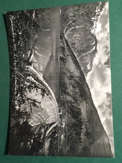 Cartolina Bardonecchia - La Diga di Ronchemolles - 1956