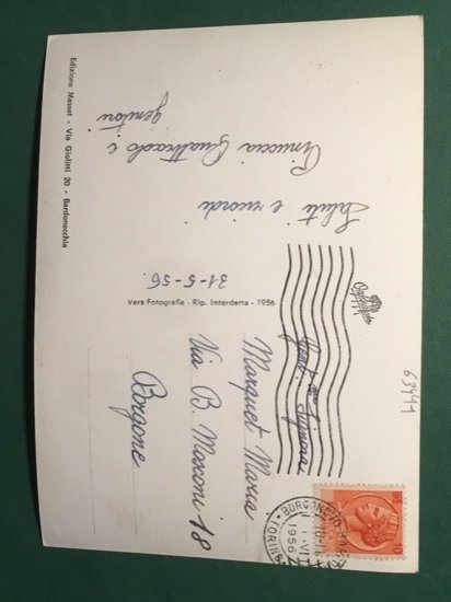 Cartolina Bardonecchia - La Diga di Ronchemolles - 1956