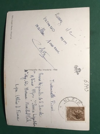 Cartolina Ulzio - La Statale per Torino - 1958