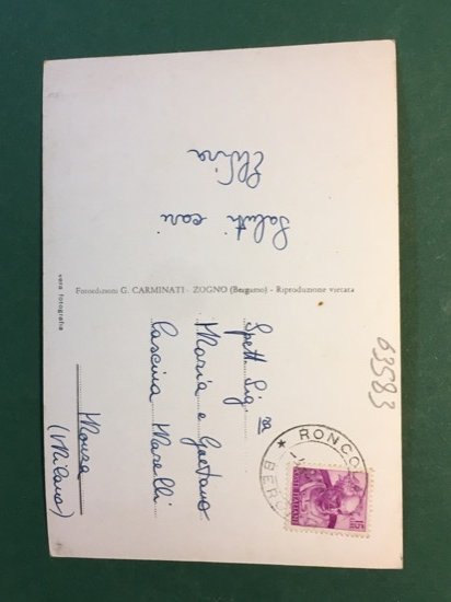 Cartolina Roncola di S. Berndo - Panorama - 1919