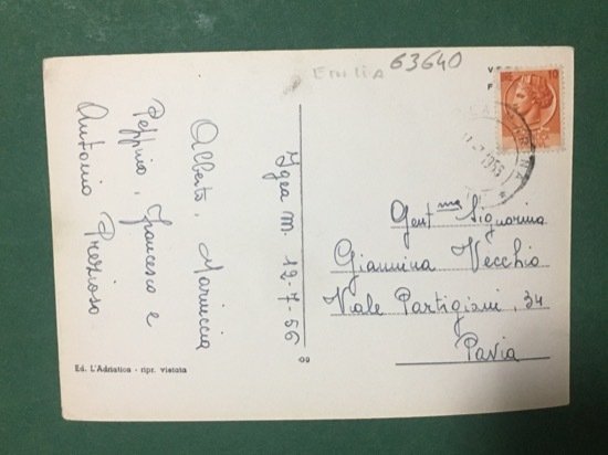 Cartolina Igea Marina - Viale Pinzone - 1956