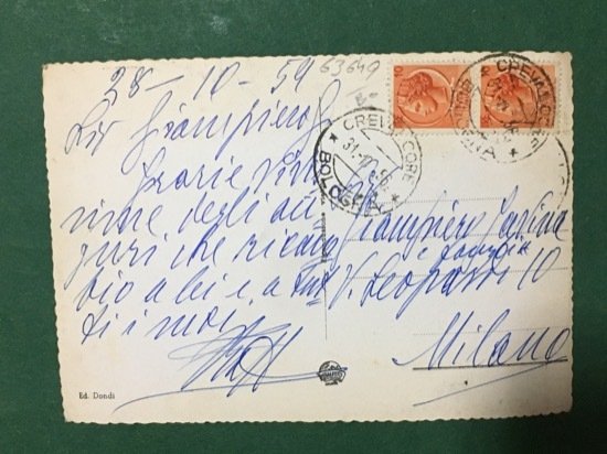 Cartolina Bologna - Bolognina - Via Argini - 1956