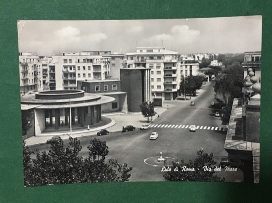 Cartolina Lido di Roma - Via dal Mare - 1960
