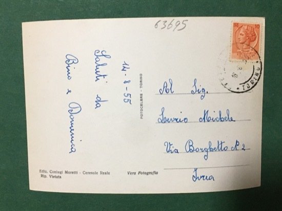 Cartolina Ceresole Reale - 1955