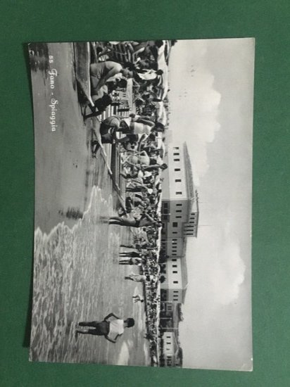 Cartolina Fano - Spiaggia - 1957