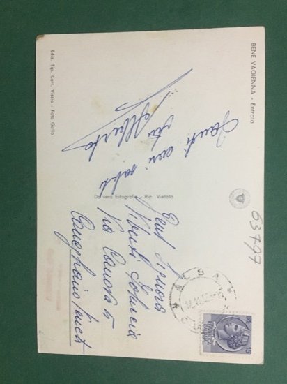 Cartolina Bene Vagienna - Entrata - 1959