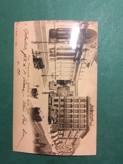 Cartolina Roma - Via Nazionale e Palazzo di Belle Arti …