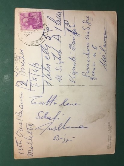 Cartolina Avellino - Piazza della Libertà - Notturno - 1952