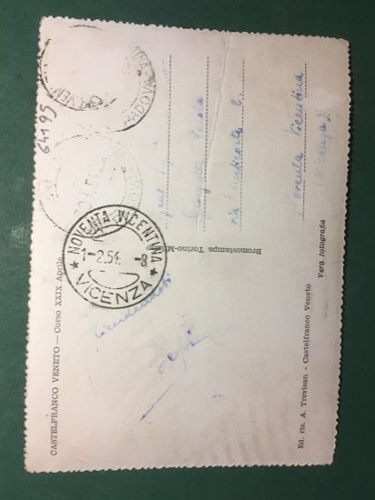 Cartolina Castelfranco Veneto - Corso XXIX Aprile - 1954 | Immagine Gallery 2