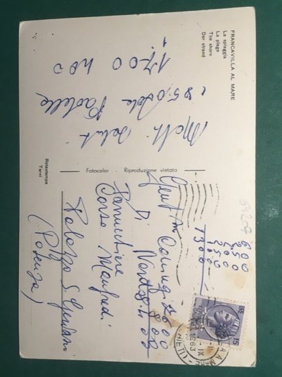 Cartolina Francavilla al Mare - La Spiaggia - 1963