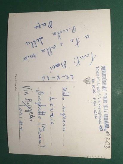 Cartolina Torino - Convalescenziario I.N.A.I.L. della Maddalena. - 1956