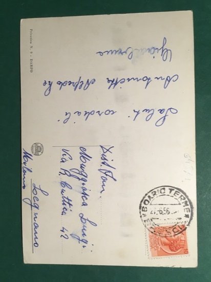 Cartolina Boario Terme - Privativa n 1 - 1956