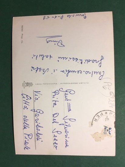 Cartolina Pozzuolo - Piazza del Popolo - 1959