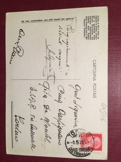 Cartolina Una Sala Della Buca di S. Ruffillo - 1961