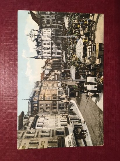 Cartolina Basel - Marktplatz - 1908