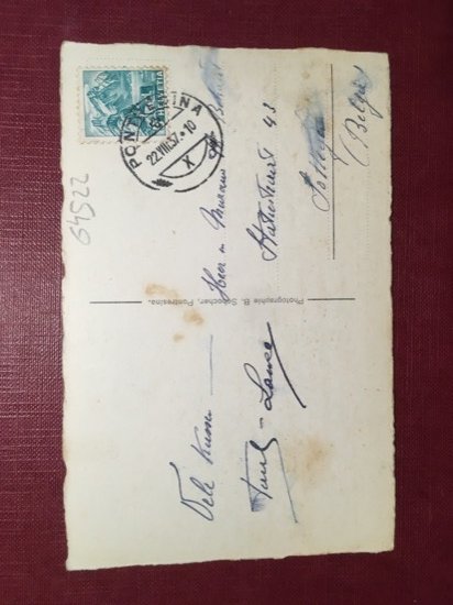 Cartolina Berninabhan mit Berninagrouppe - 1937