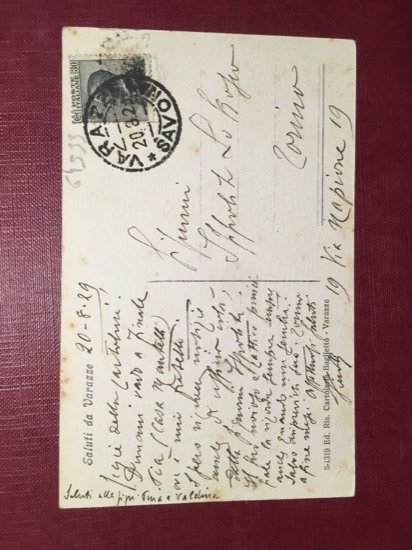 Cartolina Varazze - Bagni Grand Hotel - 1929